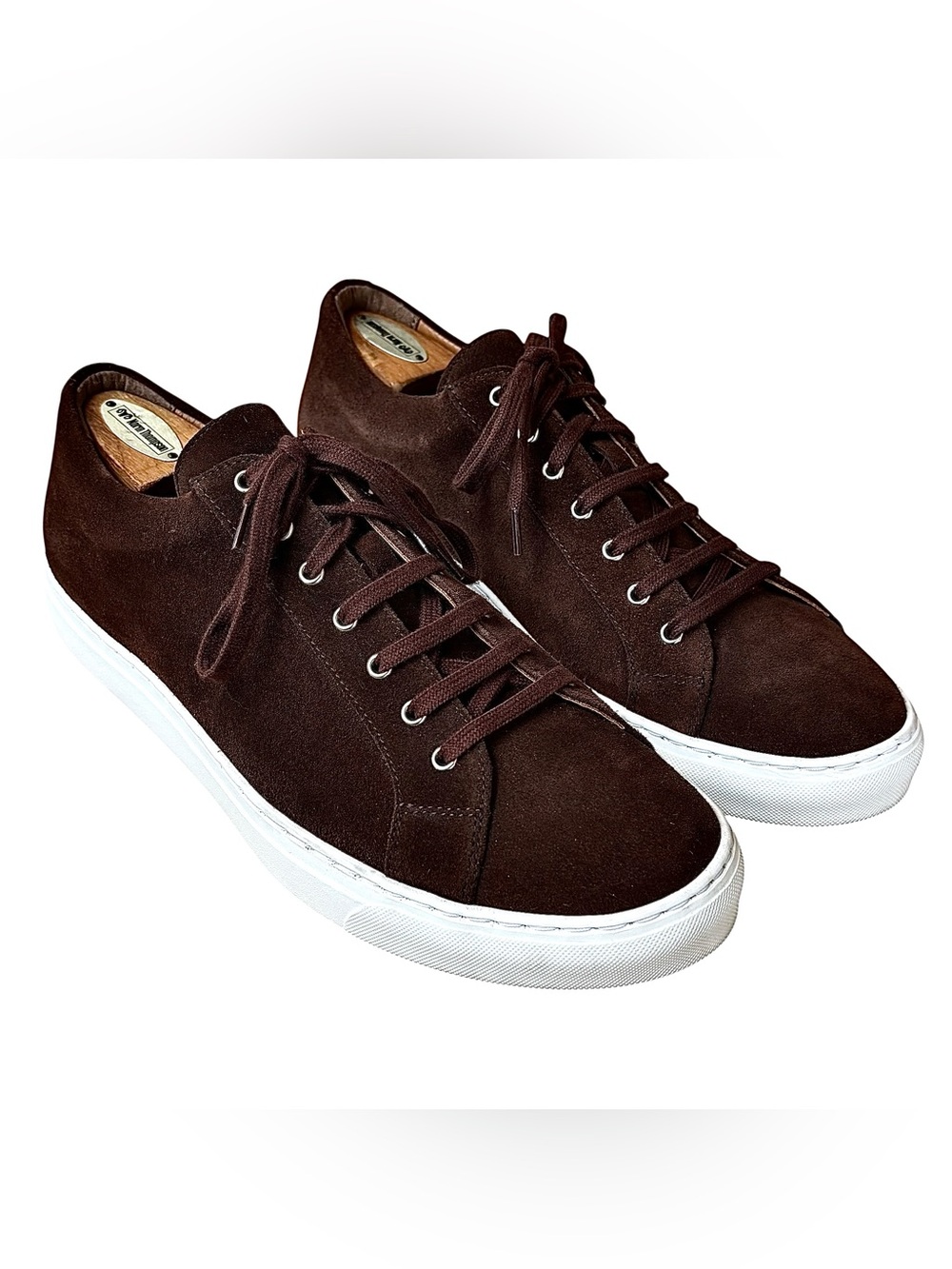 SUNSPEL Brown Suede Lace Up Sneakers